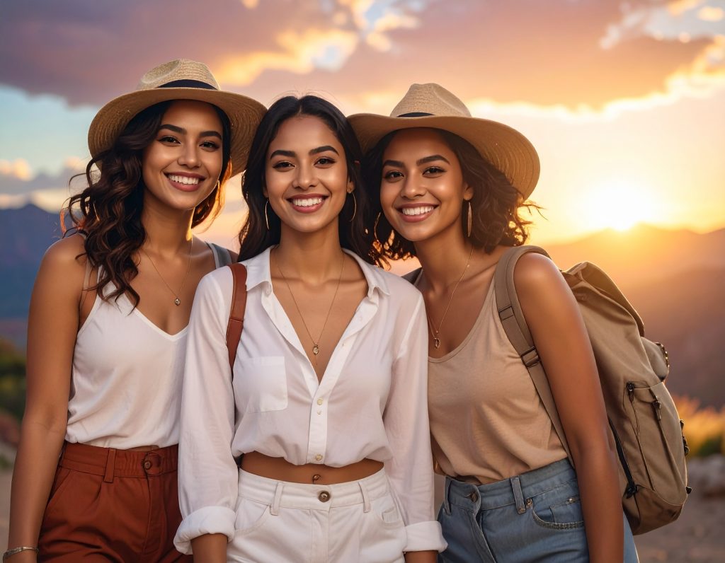femmes voyageant ensemble, bien être
